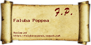 Faluba Poppea névjegykártya
